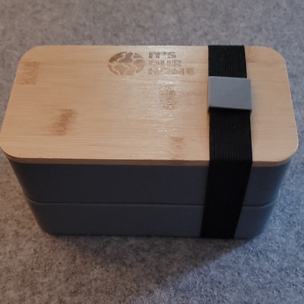 Eco-Friendly Bamboo Lunch Box with Strap